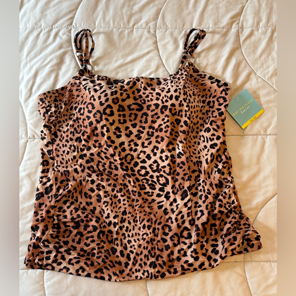 Leopard Print Women's Swim Top